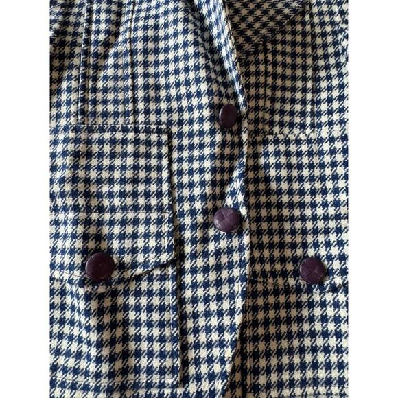 Elegant Heir Vintage Houndstooth Wool Jacket Belt‎ - 4/5T - Picture 7 of 9
